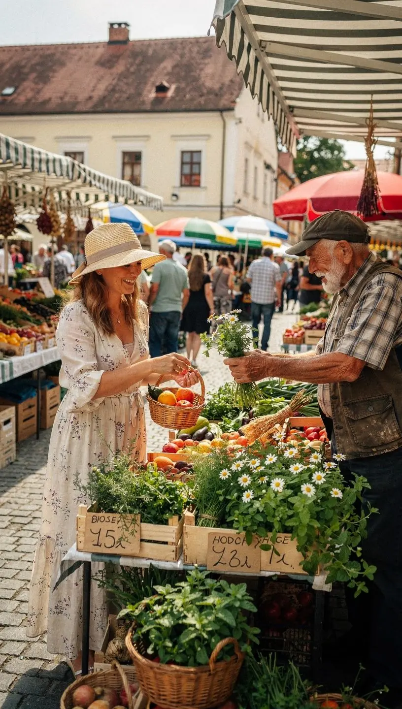 Zelený čaj nasypaný do keramickej šálky s bylinkami na drevenom stole.